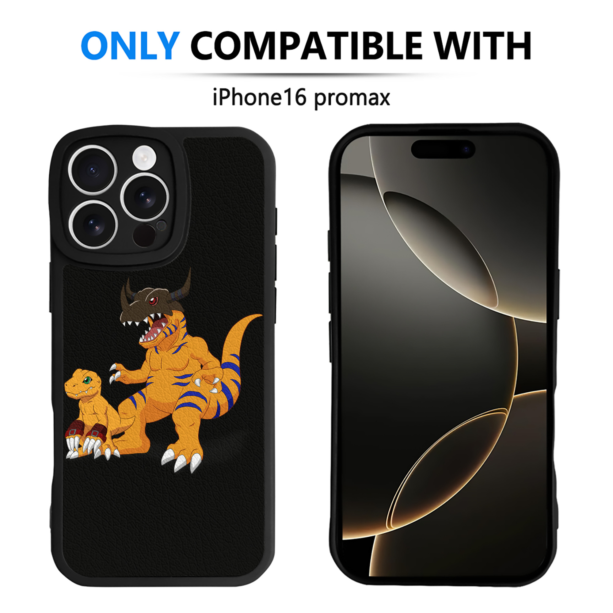 （画像用） Digimon デジタルモンスター/デジモン 【iPhone 16シリーズ対応】シリコンスマホケース（レザー調） 材質：シリコン
